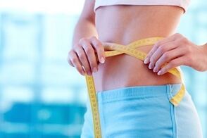 medida da cintura durante a perda de peso em uma semana em 7 kg